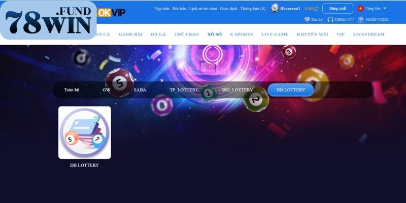 Sảnh xổ số an toàn, uy tín, chất lượng DB - Lottery